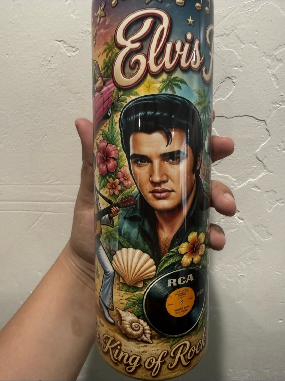 Elvis Presley Decorative Tumbler - Colorful Portrait